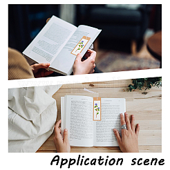 DIY Flower Pattern Paper Bookmark Embroidery Making Kits&nbsp;DIY-WH0304-311