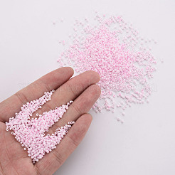 ガラスシリンダービーズ  シードビーズ  不透明色の光沢  丸い穴  パールピンク  1.5~2x1~2mm  穴：0.8mm  約8000個/袋  約1ポンド/バッグ&nbsp;SEED-S047-L-006