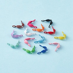 100Pcs Spray Painted Iron Bead Tips&nbsp;IFIN-YW0003-21