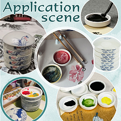6Pcs Ceramic Color Palette&nbsp;DRAW-WH0006-004A