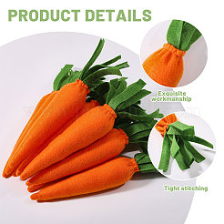 Easter Theme Imitation Carrot Non-woven Fabrics & Polyester Decoration&nbsp;DJEW-WH0015-201