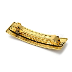 ムーンフェイズ合金ヘアバレッタ  女性の女の子のためのヘアアクセサリー  アンティーク黄金  82x23.5x13mm&nbsp;PHAR-H071-01AG-B