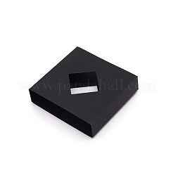 紙陳列ボックス紙スリーブ  正方形  ブラック  108.5x89.5x1mm&nbsp;LS-FIND-WH0077-80C