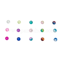 Spray Painted Crackle Glass Beads Strands&nbsp;CCG-JP0001-03B