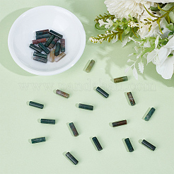 1 連売り天然インディアンアゲートビーズ連売り  チューブ  13x4~5mm  穴：1mm  約27~30個/連  15.30''（38.86センチメートル）&nbsp;G-PA0002-46