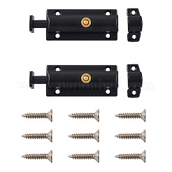 304ステンレススチールスプリングロックセット  ネジ付き  電気泳動黒  13.5~82.5x30~31.5x16~21mm  穴：3.5~4mm&nbsp;SW-TAC0001-22A-EB