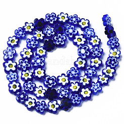 Handmade Millefiori Glass Bead Strands&nbsp;LAMP-J035-8mm-37