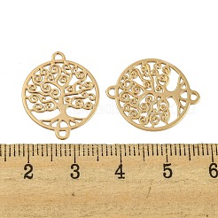 Rack Plating Brass Hollow Out Tree Connector Charms&nbsp;KKC-D001-23KCG