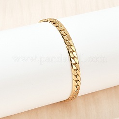 304 Stainless Steel Curb Chain Bracelets for Women&nbsp;BJEW-Z143-15G