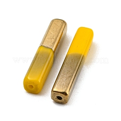 電気メッキガラスビーズ  多面カット  長方形  ゴールド  19.5~20x4x4mm  穴：1mm&nbsp;GLAA-D024-02B