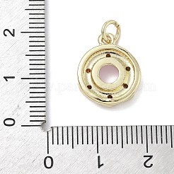 Brass Micro Pave Cubic Zirconia Pendants&nbsp;KK-K368-16G