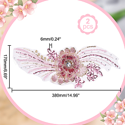 3D Flower Organgza Polyester Embroidery Ornament Accessories&nbsp;PATC-WH0008-03C