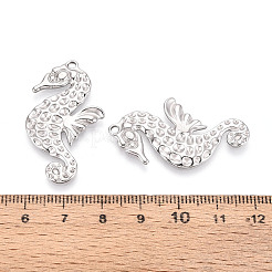 304ステンレススチール製タツノオトシゴペンダント  ステンレス鋼色  38x21x2mm  穴：1.8~2mm&nbsp;STAS-T069-17P