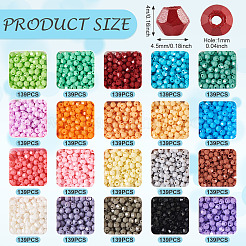 2780Pcs 20 Colors Baking Paint Glass Seed Beads&nbsp;SEED-TA0001-49