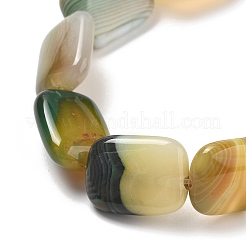 Natural Banded Agate Beads Strands&nbsp;G-K392-B05-13x18mm