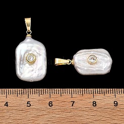 Baroque Natural Keshi Pearl Pendants&nbsp;PALLOY-JF05897-01