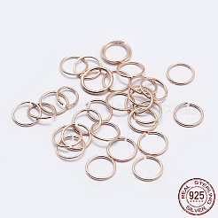 925スターリングシルバーオープンタイプ丸カン  丸く切ったのこぎり  ローズゴールド  19ゲージ  6x0.9mm  内径：4mm  約93個/10g&nbsp;STER-F036-02RG-0.9x6mm