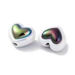 UV Plating Rainbow Iridescent Acrylic Beads&nbsp;X-OACR-H112-19C