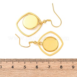 304 Stainless Steel Earring Cabochon Settings&nbsp;STAS-D267-01D-G