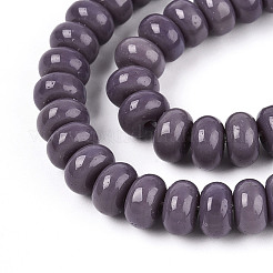 Opaque Spray Painted Glass Beads&nbsp;X-GLAA-ZX008-8mm-18S