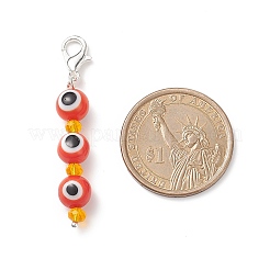 7 Chakra Handmade Lampwork Evil Eye Beaded Pendant Decorations&nbsp;HJEW-JM00792