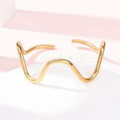 304 Stainless Steel Cuff Bangles for Women&nbsp;BJEW-Z165-03G
