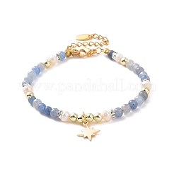 Brass Star Charm Bracelet & Necklace&nbsp;SJEW-JS01268