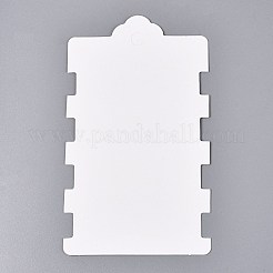 ヘアゴム収納用の厚紙製ジュエリーディスプレイカード  花の長方形  ピンク  14.2x8.2x0.04cm  穴：8mm&nbsp;CDIS-N004-03