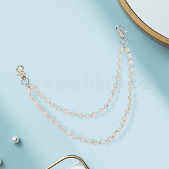 1Pc Polymer Clay Rhinestone Round Beaded Pants Chain Belts for Women&nbsp;AJEW-CN0007-10A