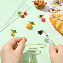 5Pcs 5 Styles Brass Rhinestone Pendants&nbsp;KK-CJ0003-38