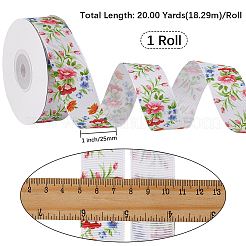 1 Roll Single Face Printed Polyester Grosgrain Ribbons&nbsp;SRIB-CY0001-12B
