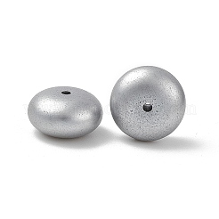 不透明なアクリルビーズ  ロンデル  ライトグレー  18x10mm  穴：1.8mm  約210個/500g&nbsp;OACR-H019-36