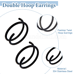20Pcs 5 Colors 304 Stainless Steel Spiral Nose Rings Set&nbsp;AJEW-FI0001-01