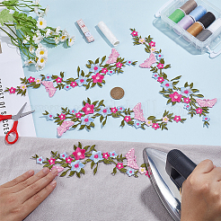 4Pcs Polyester Embroidered Sew on/Iron on Collar Decoration&nbsp;DIY-HY0003-51C