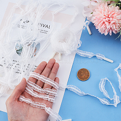 6Pcs Nylon Pleated Lace Ribbon Shoelace&nbsp;HJEW-HY00051