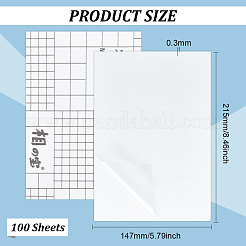 A5ペット保護フィルム  プラスチックラミネートシート  フォトフレーム用  長方形  ホワイト  215x147x0.3mm  100枚/袋&nbsp;FIND-WH0420-95B