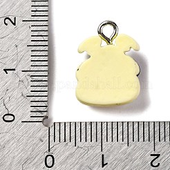 ハロウィーンのテーマの不透明樹脂ペンダント  プラチナメッキ鉄ループ付き  キャンディ  16.5x12x6.5mm  穴：2mm&nbsp;RESI-D075-02J