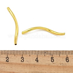 真鍮ツイストチューブビーズ  カドミウムフリー＆鉛フリー  ゴールドカラー  29~31.5x2mm  穴：1.2mm&nbsp;KK-B120-02D-G