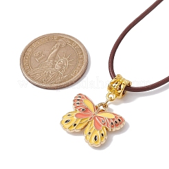 Alloy Enamel Butterfly Pendant Necklaces&nbsp;NJEW-JN04580
