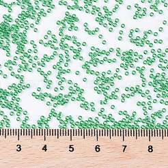 MIYUKIラウンドロカイユビーズ  日本製シードビーズ  （rr173)透明緑光沢  15/0  1.5mm  穴：0.7mm  約5555PCS /ボトル  10 G /ボトル&nbsp;SEED-JP0010-RR0173