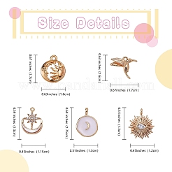 10Pcs 5 Style Brass Pendants&nbsp;KK-SZ0001-59G