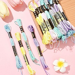 24 Skeins 6 Colors 6-Ply Polyester Embroidery Floss&nbsp;OCOR-FS0001-04