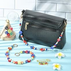 4Pcs Acrylic & Plastic & Resin Bead Heart Apple Bag Extender Chains and Steel Dice Brooches&nbsp;HJEW-YW00110