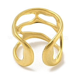 304 Stainless Steel Open Cuff Ring&nbsp;RJEW-C067-25G