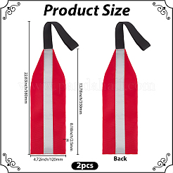 カヤック用オックスフォード生地反射安全旗2枚  レッド  580mm&nbsp;AJEW-GF0014-19C