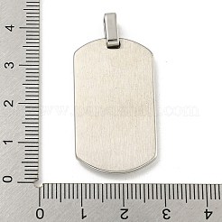 イオンプレーティング（IP）304ステンレスペンダント  長方形のチャーム  ゴールデン·ステンレス鋼色  35x20x3mm  穴：4x5mm&nbsp;STAS-F307-15G