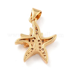 Brass Micro Pave Clear Cubic Zirconia Pendants&nbsp;ZIRC-L100-068G