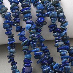 Natural Lapis Lazuli Chip Beads Strands&nbsp;G-E271-121