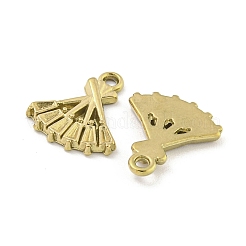 イオンプレーティング（IP）304ステンレススチールチャーム  ファンチャーム  18KGP本金メッキ  14x12x2mm  穴：1.5mm&nbsp;STAS-I307-508G