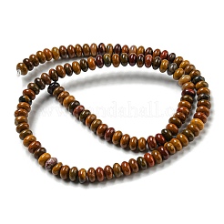 天然石ペトリファイドウッドビーズ連売り  ロンデル  6x4mm  穴：0.6mm  約102~109個/連  15.47''~15.59''（39.3センチメートル）&nbsp;G-Z046-A02-01